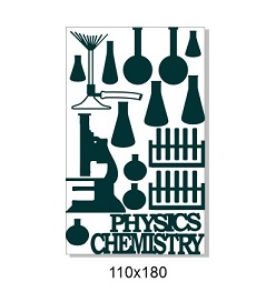 Physics chemistry science school,110 x 180mm min buy 3